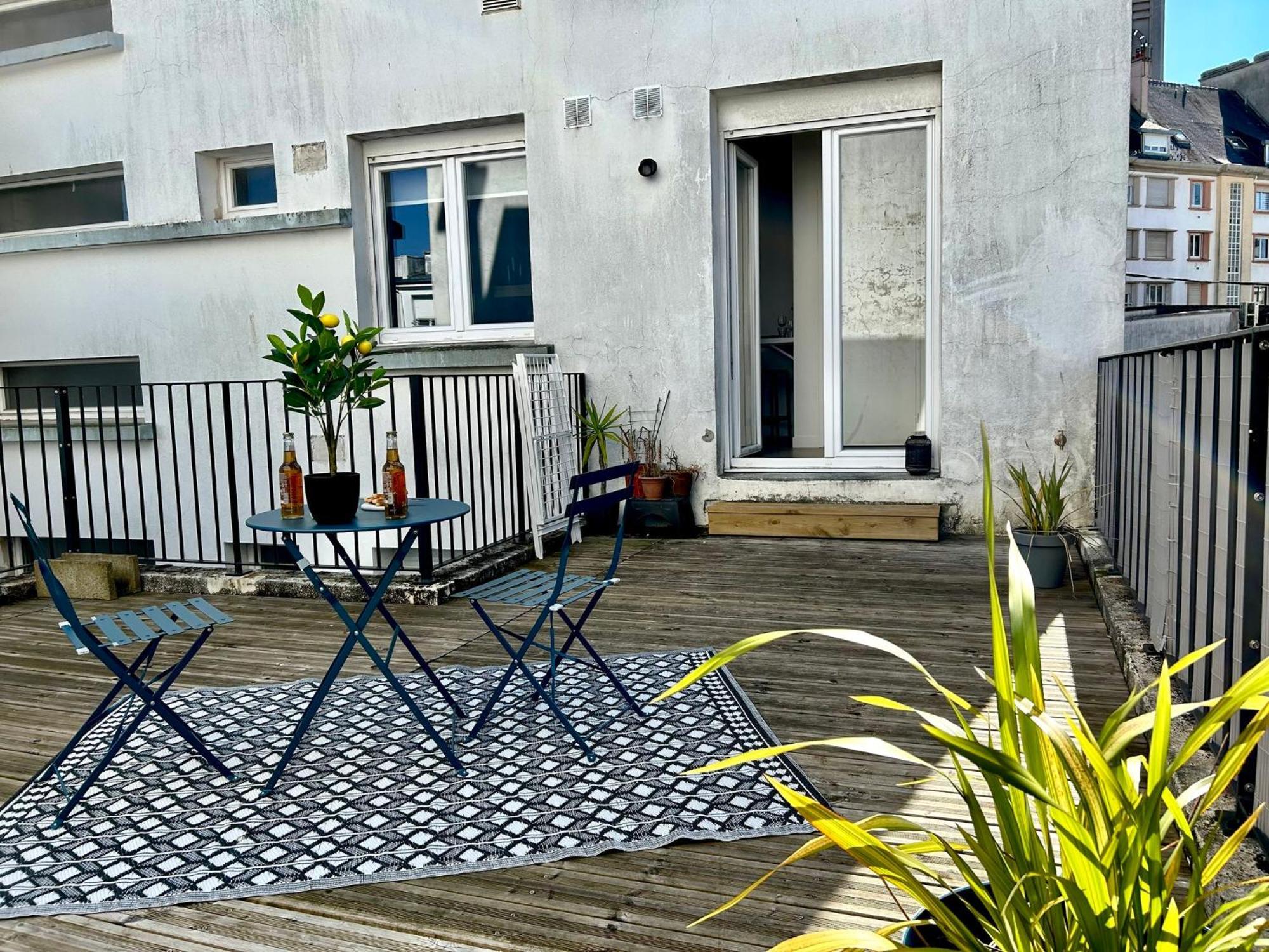 O Studio Terrasse - Centre Ville De Lorient - Gare Eksteriør billede